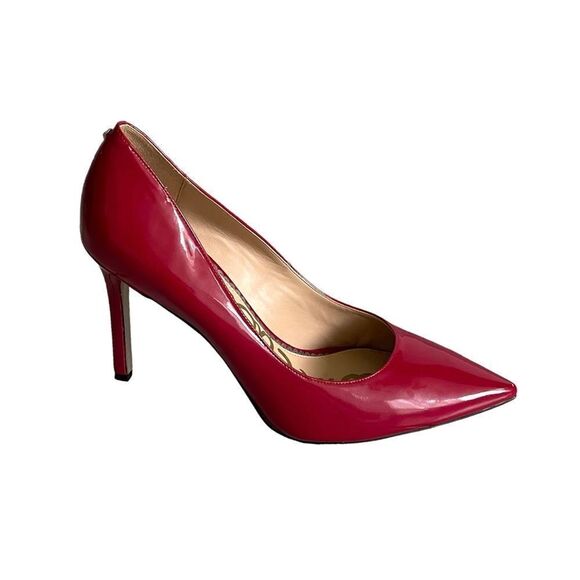 Sam Edelman Shoes - SAM EDELMAN Hazel Patent Leather Pointy Toe Pumps Heels Red 10